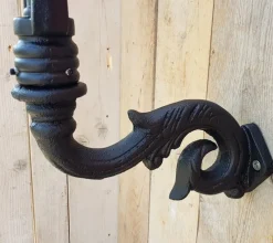 Hot Pamono Antique Hexagon Cast Iron Wall Lantern