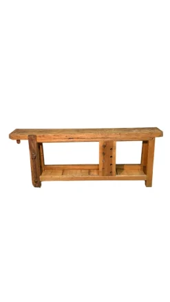 Clearance Pamono Antique Hornbeam Carpenters Table, 1800s