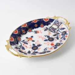 Pamono Antique Imari Pattern Porcelain Charger Plate from Fischer & Mieg Pirkenhammer, 1850s><noscript><img width=