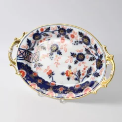 Pamono Antique Imari Pattern Porcelain Charger Plate from Fischer & Mieg Pirkenhammer, 1850s><noscript><img width=