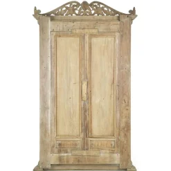 Clearance Pamono Antique Indian Double-Leaf Door in Carved Solid Wood
