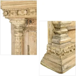 Clearance Pamono Antique Indian Double-Leaf Door in Carved Solid Wood