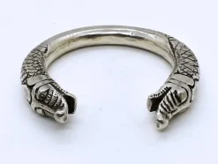 Pamono Antique Indian Makara Himachal Pradesh Bracelet in Silver, Early 1900s><noscript><img width=