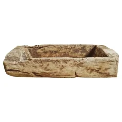 Pamono Antique Indian Narrow Wood Trough> Garden Accessories