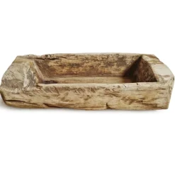 Pamono Antique Indian Narrow Wood Trough><noscript><img width=