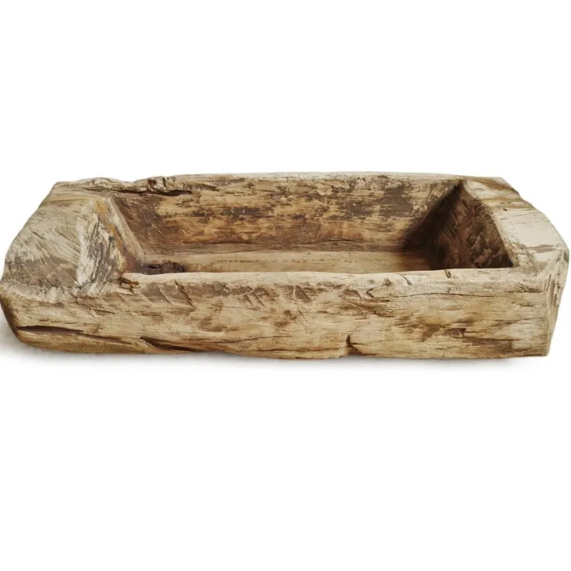 Pamono Antique Indian Narrow Wood Trough> Garden Accessories