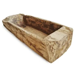 Pamono Antique Indian Narrow Wood Trough><noscript><img width=