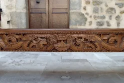 Pamono Antique Indonesian Bench in Carved Wood, 1890s><noscript><img width=