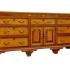 Pamono Antique Inlaid Oak Dresser Base, 1760s> Dressers, Commodes & Chests
