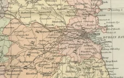 Pamono Antique Ireland Map with County Divisions, 1884><noscript><img width=