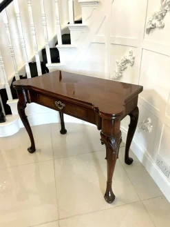 Pamono Antique Irish George II Chippendale Mahogany Card Table, 1750> Game Tables