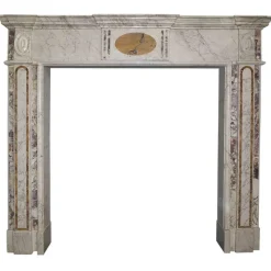 Pamono Antique Irish Georgian Fireplace Mantel in Marble