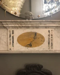 Pamono Antique Irish Georgian Fireplace Mantel in Marble