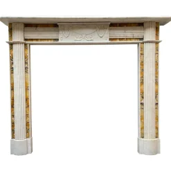 Outlet Pamono Antique Irish Regency Fireplace in Marble, 1830