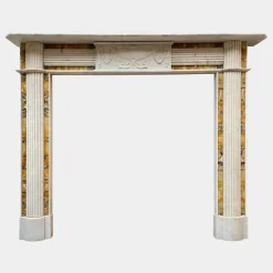 Outlet Pamono Antique Irish Regency Fireplace in Marble, 1830