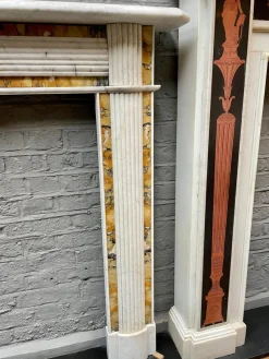 Outlet Pamono Antique Irish Regency Fireplace in Marble, 1830