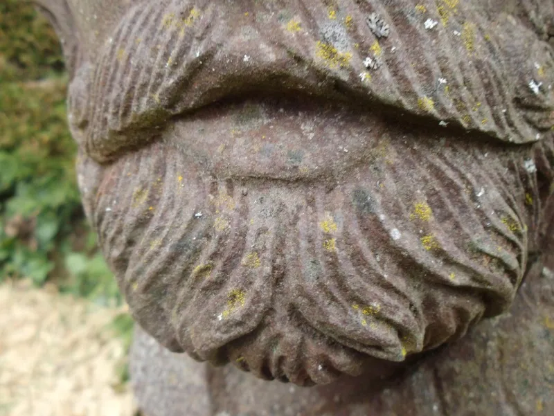 Pamono Antique Iron Bust of Man Garden Sculpture, 1920> Garden Accessories