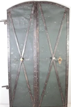 Online Pamono Antique Iron Clad Folding Door, Bohemia, 1760s
