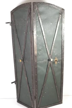 Online Pamono Antique Iron Clad Folding Door, Bohemia, 1760s