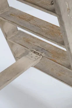 Pamono Antique Italian Beige Wood Ladder, 1920s