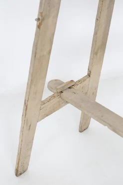 Pamono Antique Italian Beige Wood Ladder, 1920s