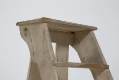 Pamono Antique Italian Beige Wood Ladder, 1920s