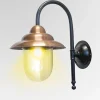 Outlet Pamono Antique Italian Black Copper Outdoor Wall Lamp