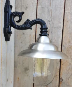 Pamono Antique Italian Black Pewter Wall Lantern> Garden Lighting
