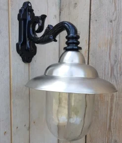 Pamono Antique Italian Black Pewter Wall Lantern> Garden Lighting
