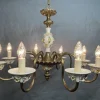 Pamono Antique Italian Chandelier with Ceramic Detail> Ceiling Lights