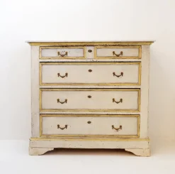 Pamono Antique Italian Chest of Drawers with Marble Top, 1800s> Dressers, Commodes & Chests