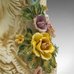Pamono Antique Italian Decorative Floral Encrusted Ewer, 1920s><noscript><img width=