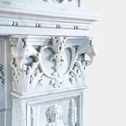 Pamono Antique Italian Marble Renaissance Revival Fireplace Mantel, 1890><noscript><img width=
