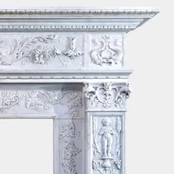 Pamono Antique Italian Marble Renaissance Revival Fireplace Mantel, 1890><noscript><img width=