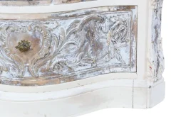 Pamono Antique Italian Painted Carved Serpentine Chest of Drawers, 1920s><noscript><img width=