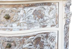 Pamono Antique Italian Painted Carved Serpentine Chest of Drawers, 1920s><noscript><img width=