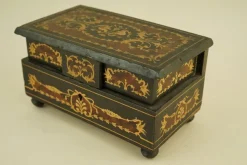 Pamono Antique Italian Sorrento Wood Jewelery Box, 1800s> Trunks Crates & Baskets