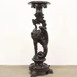 Pamono Antique Italian Vase Holder in Walnut><noscript><img width=