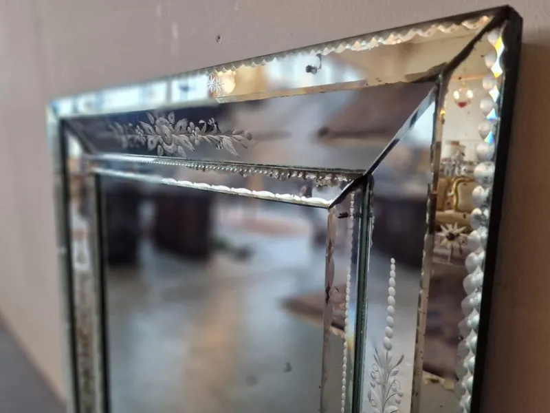 Pamono Antique Italian Venetian Mirror, 1890s> Mirrors