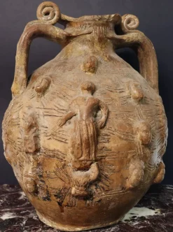 Pamono Antique Italian Votive Vase in Terracotta, 1800s><noscript><img width=
