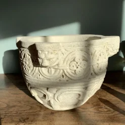 Hot Pamono Antique Ivory Stone Planter