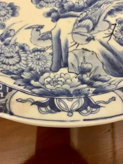 Best Pamono Antique Japanese Blue and White Imari Dish, 1900s