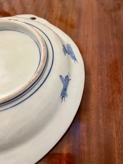 Best Pamono Antique Japanese Blue and White Imari Dish, 1900s
