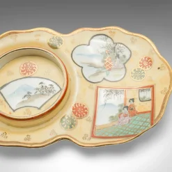 Pamono Antique Japanese Geisha Tea Set in Ceramic, 1920s, Set of 11><noscript><img width=