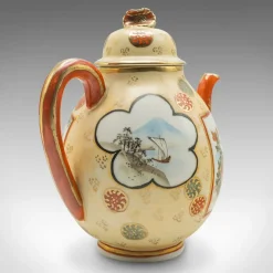 Pamono Antique Japanese Geisha Tea Set in Ceramic, 1920s, Set of 11><noscript><img width=