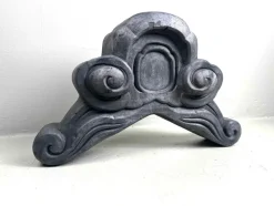 New Pamono Antique Japanese Kawara Onikawara Rooftop Ornament