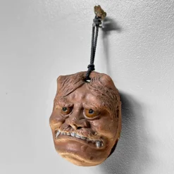 Sale Pamono Antique Japanese Oni Dorei Bell with Dual Faces, 1920s