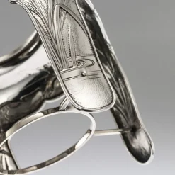 Pamono Antique Japanese Solid Silver Tea and Coffee Set by Samurai Shokai, 1900s, Set of 9><noscript><img width=