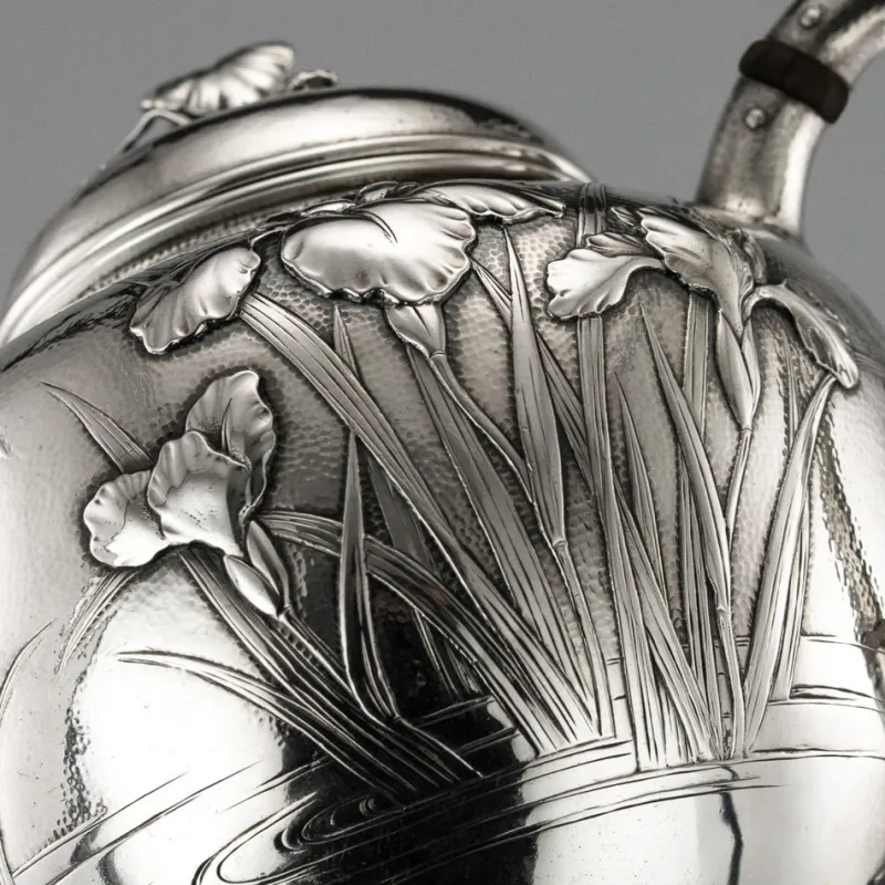 Pamono Antique Japanese Solid Silver Tea and Coffee Set by Samurai Shokai, 1900s, Set of 9> Coffee & Tea Service