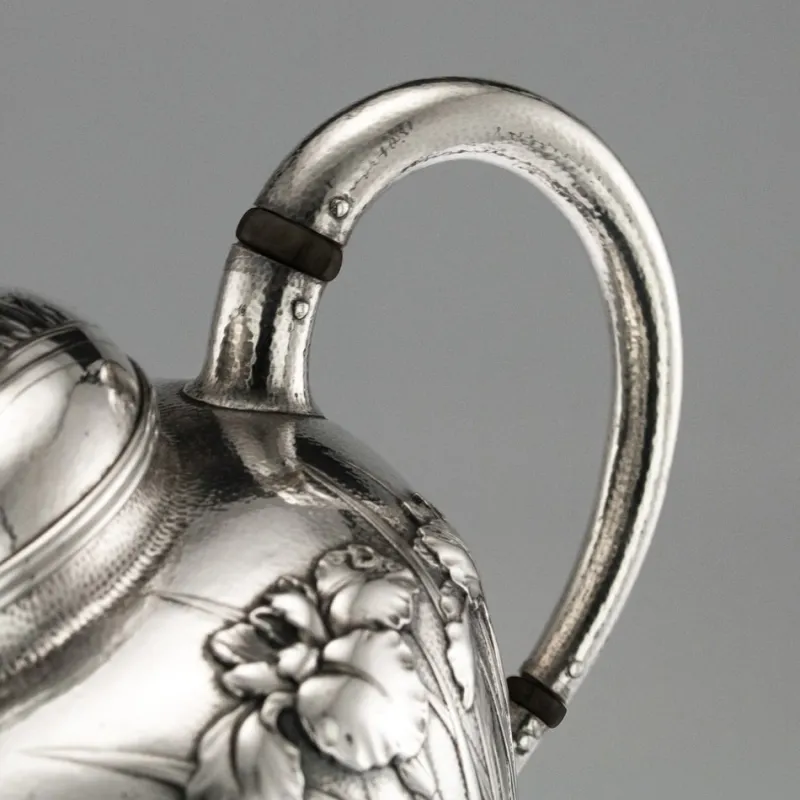Pamono Antique Japanese Solid Silver Tea and Coffee Set by Samurai Shokai, 1900s, Set of 9> Coffee & Tea Service